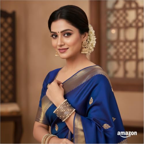 Image of SUNDRAM Women's Premium Fancy Glass Bangles for Women & Girls |with Zircon Gemstone Work & Charm| Traditional Ethnic Bangles Set of 12