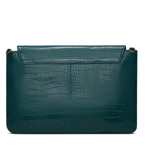 Image of Women Classic Crocodile Pattern Faux Leather Clutch Purse Oversized Female Shoulder Bag Messenger Handbag