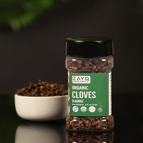 Zayd Organic Cloves, Organic Whole Laung, Indian, USDA Organic, 2.6oz (75g)
