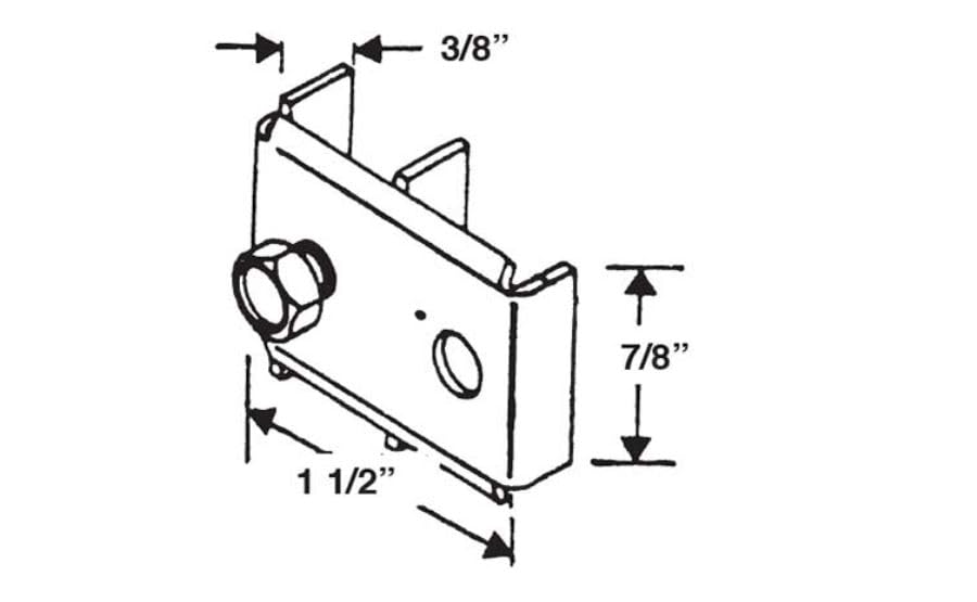 WRS 1-7/16" Bi-Fold Closet Door Track Pivot Bracket | Enable Smooth Pivoting Action, Fits Standard Frame Sections, Sold Individually, Reliable Everyday Performance miniatura 4