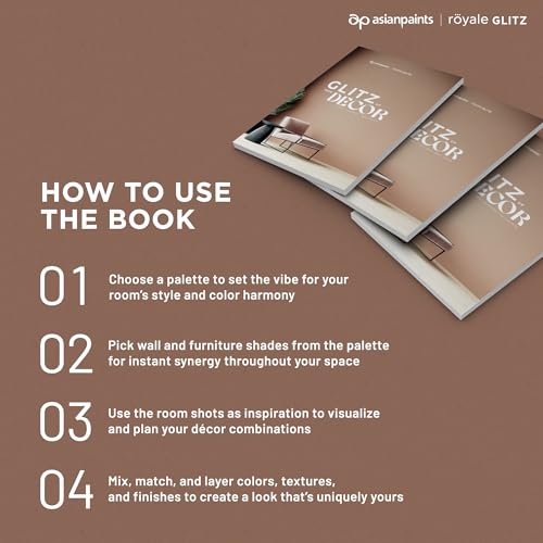 Image of Asian Paints Royale Glitz Decor Book | 10 Curated Paint Color Palettes & 200+ Combinations | Designer-Inspired Shades, Textures & Wallpapers for Luxurious Interiors