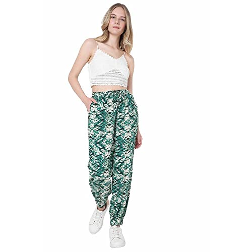 Image of VERO MODA Printed Viscose Regular Womens Casual Wear Pants (S22VM10272601-P)
