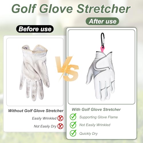 Soporte extensor de guantes de golf PATIKIL de plástico con ganchos para colgar, 2 uds. 4