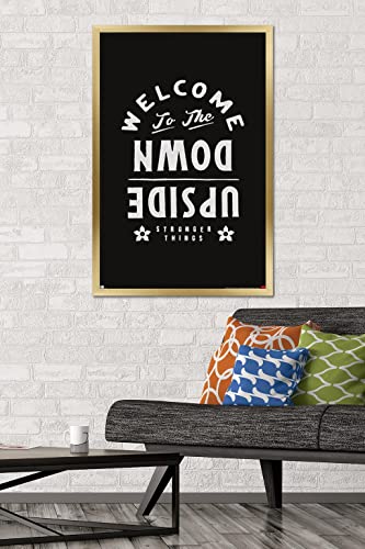 Poster Stranger Things encadré doré édition luxe Trends International 56x86cm