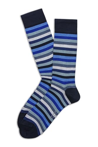 Mens Dress Socks - Fullcolor Pima Cotton Rainbow stripe - Main Image
