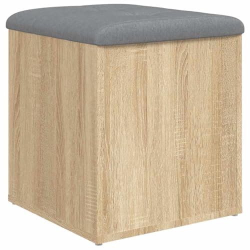 Banc de rangement gain de place en bois d'ingénierie, coffre à chaussures pour petits espaces - 3