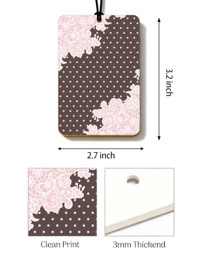 Image of Car Fresheners for Women, 5 Pack Cute Pink Polka Dot Hanging Car Air Freshener with Floral Scents, Girly Pink Car Accessories, Bow Heart Flower Air Fresheners for Car