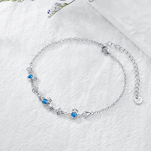 Irish Celtic Anklet For Women Sterling Silver Claddagh Beach Adjustable Foot Ankle Jewelry Birthday Gift For Women Girls, Cable Chain Length: 9 Inch + 2 Inch Extender… #TOP3