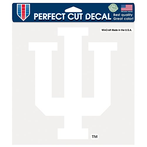 NCAA Indiana Hoosiers Perfect Cut White Decal, 8 x 8-Inch