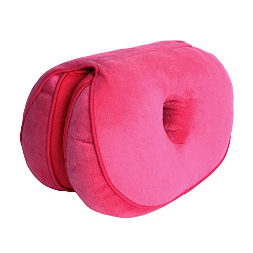Dual Comfort Cushion Lift Hips Up Seat Cushion, Beautiful Buttocks Latex Cushion Orthopedic Posture Correction Cushion for Relief Sciatica Tailbone Hip PainÂ Fits in Car, Home Office (Rose red)