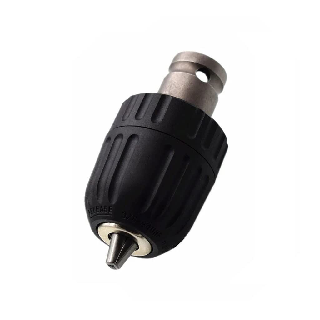 WolFum Adaptador de enchufe cuadrado de 1/2 pulgada 0.8-10 mm portabrocas sin llave 3/8-24UNF adaptador de broca de rosca para taladro de impacto de 1050 W autobloqueo WolFum