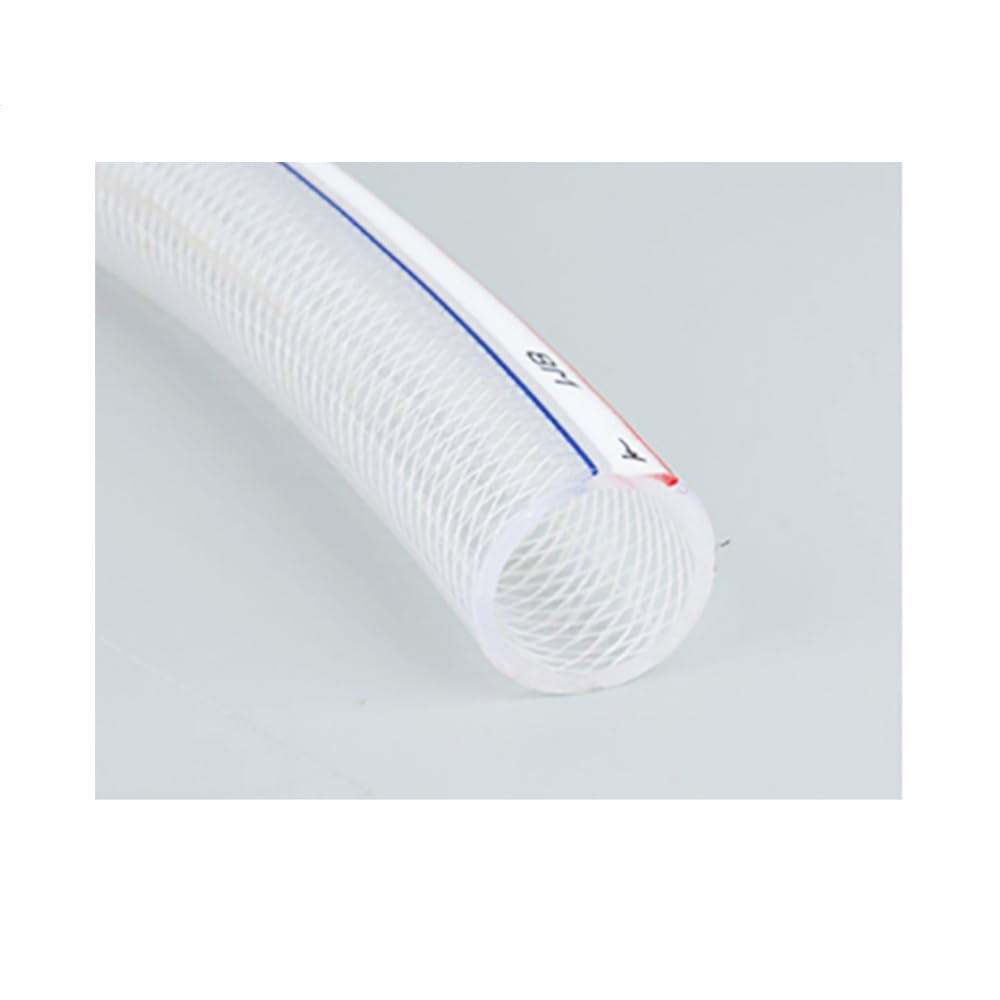 Tuyau tressé PVC transparent 25x33mm de 1m renforcé fibres