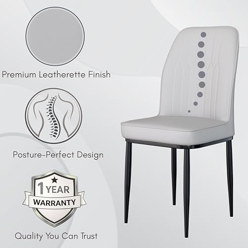 Image of Jewel Premium Velvet Dining Chair with Strong Metal Legs, Cushioned Seat, Chair for Dining, Living Room, Bedroom & Balcony (Grey)