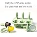 LEIQI Silicone Ice Creams Molds for Babies Teething Relief with 6 Tray for Soothing Gums and Safe Chewing Food Grade