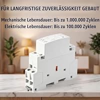 Heschen Haushalt AC Schütz, CT1-25, 25A, 2-polig zwei normal offen, AC 220V/230V Spulenspannung, 35mm DIN-Schienenaufnahme, für Schaltkreissteuerung, 12 Stück – Ansicht 7