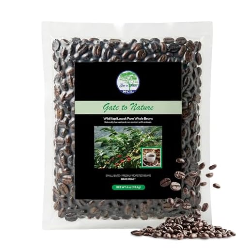NATURELAND Specialty Roasted Coffee Beans (Wild Kopi Luwak Coffee Beans Dark Roast, 4oz) Civet Coffee Kopi Luwak Coffee Beans Sourced from the best regions of Vietnam Ethically produced - Wild Civet Cat Coffee