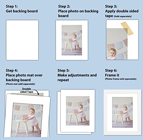 Golden State Art, Pack Of 100, 8X10 White Backing Boards - Uncut, Acid Free, 4-Ply Thickness, Signature Friendly - Great For Photos, Pictures, Events, Frames, Prints #TOP3