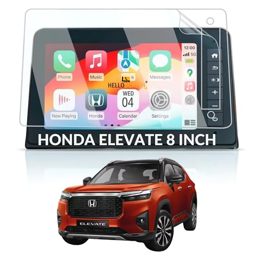 Image of Screen Protector for Honda Elevate V & VX 2023 - Running - 8 Inch Infotainment Touch Screen Guard | Anti Scratch HD Clear | Car Dashboard Accessories [Not Tempered Glass]