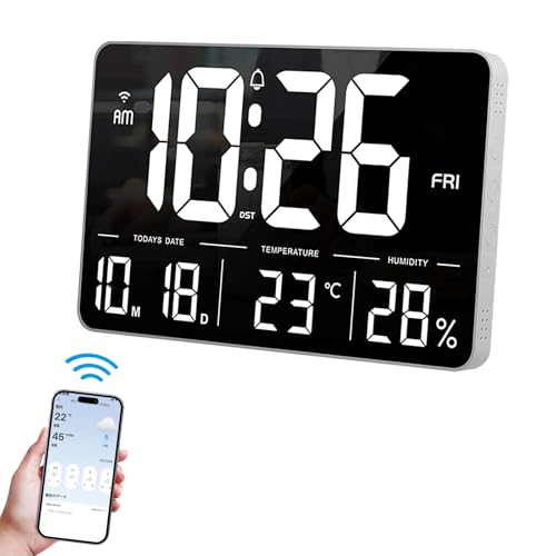 DFBL Wi-Fi v fW^v Ǌ| ^ LED ڊo܂v 邳߉\ //x/x/\ 12/24Ԑؑ֎WiFi C uv Rt ƒp/ItBXp/p (zCg)