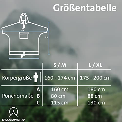Regenponcho für Fahrradfahrer von Standwerk in Grau für Unisex