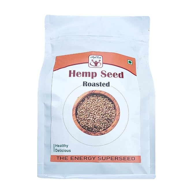 Image of AptEat Hemp Seed for Eating Non -Germinate Organic Superfood Omega 3 & 6 | High in Protein, Fibre | Natural Plant-Protein | Vegan, Gluten Free | Perfect for Smoothies, Salads, Baking | Keto Diets (420 GM, Roasted Salty)