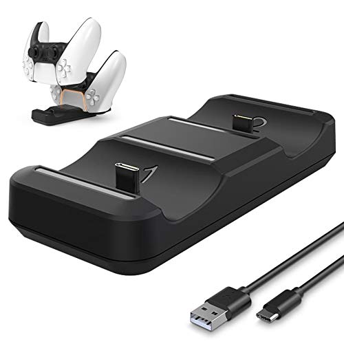 PS5-Controller-Lader mit USB-Dual-Tankstellenzubehör PS5-Joystick-Loader / Schnellfüller für PS5-Joystick Wireless-Füllbasis mit Dual-Joysticks für PS5-Controller Cover