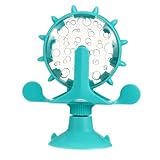 VANZACK Rotating Windmill Cat Feeding Toy Slow Food Dispenser for Indoor Cat Stimulation and Treat Puzzle Enrichment Feeder for Puppies