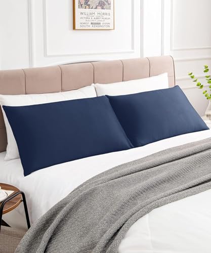 Warmstar Navy Blue Cotton Pillow Cases 2 Pack - Image 2