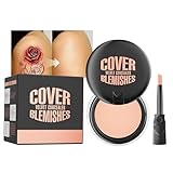 Tattoo Concealer Waterproof Quick Dry Cream Foundation with Air Touch Applicator Perfect for Covering Tattoos Scars Birthmarks and Dark Circles Lightweight Non Transfer (140# Natural Skin Tone)