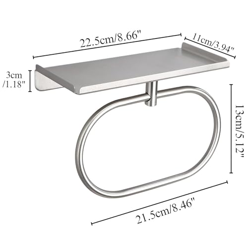 Miniatura 2 de Gmwyczv Anillo De Toalla De Acero Inoxidable 304, Toallero De Anilla Montaje En Pared, Autoadhesiva Toallero Sin Taladrar, Toallero Cepillado Para Baño, Cocina, Sala De Estar Y Dormitorio Plateado