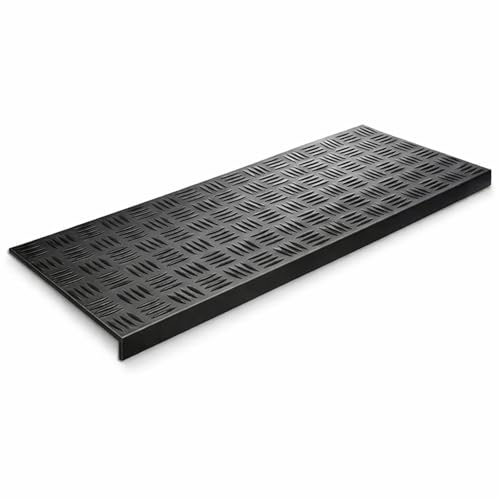 Floordirekt - Stufenmatte aus Gummi - 1 Stück - Selbstklebend - wetterfeste & Rutschhemmende Treppenstufen Matten - Gummistufenmatte für Außen (Madras 25 x 75 cm)