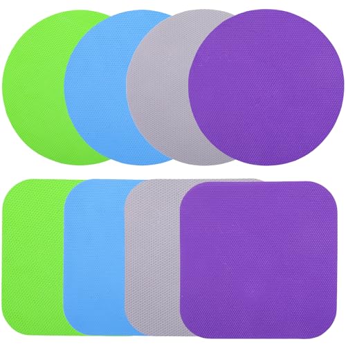 Mabor 8Pcs Rubber Grippers for Opening Jars Round Square Bottle Lid Opener Gripper for Arthritic Weak Hands Rubber Jar Can Opener Pad for Women Olds