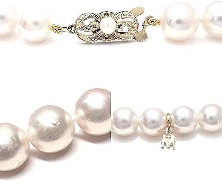 Amazon | [ミキモト] パールネックレス 9.0~9.5mm K14YGクラスプ 中古