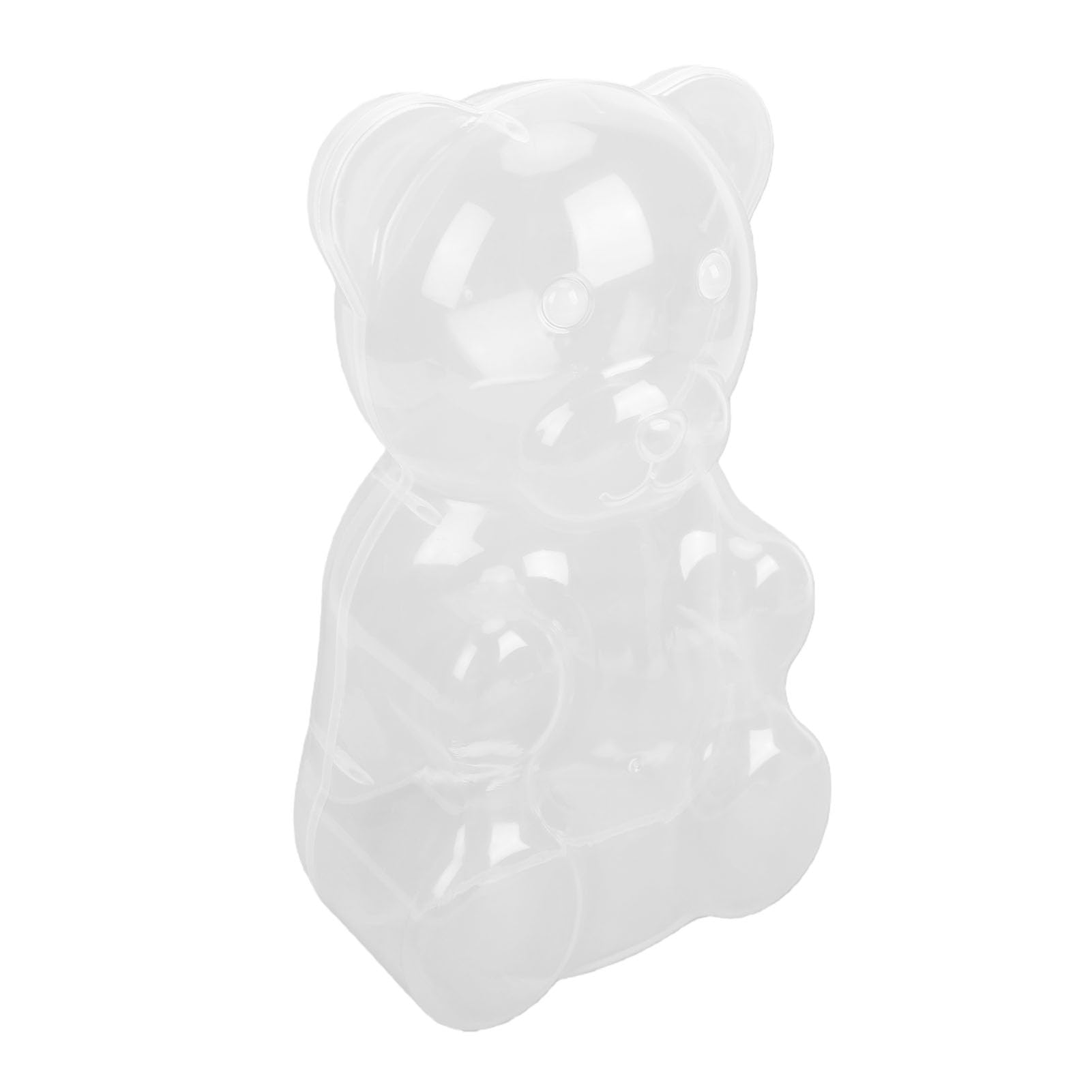 ZJchao Large Plastic Bear Shaped Container, Clear Fillable Candy Box Favors with Reusable Storage, 300x188x145mm