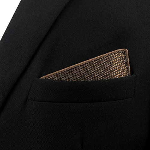 Shlax&wing da uomo Fazzoletto Tinta Unita Marrone