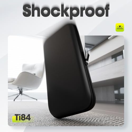 ProCase Eva Tasche für Texas Instruments Ti-84 Plus CE, leichtes Reiseetui, schützende Aufbewahrungstasche, kompatibel mit Ti-84 Plus CE Grafikrechner - Schwarz