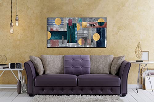 Gugika Minimalist Wall Art For Home, Trendy Wall-Art For Office, Abstract Minimalistic Geometric Print Photo For Men, Stretched And Framed Ready To Hang Size 47X23 #TOP3