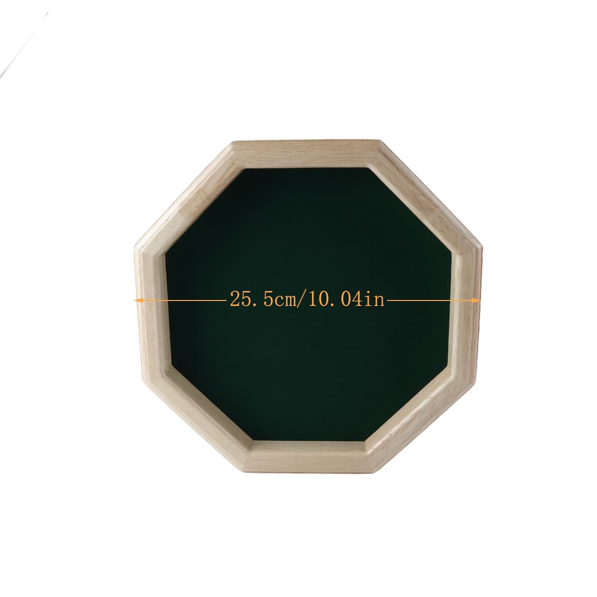 Plateau à dés octogonal en bois pour jeux de dés, idéal pour les fêtes en famille ou pour adultes