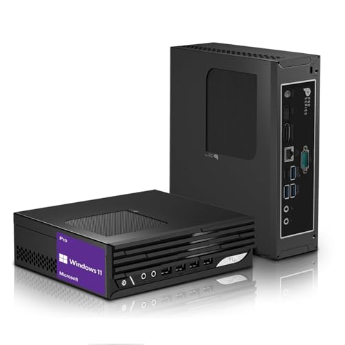 Image of msi PRO DP21 Mini Desktop Computer | 13th Gen Intel 4-Core Processor | 8GB RAM | 512GB SSD | 2-Monitor Support 4K | HDMI | RJ-45 | Wi-Fi | Wired Keyboard & Mouse | Windows 11 Pro | Black