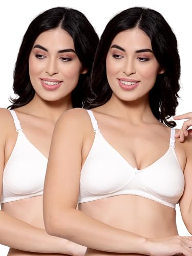 Image of Inner Sense Bra for Woman Made with Organic Cotton and Bamboo I Demi Cups Backless Bra for Woman with Removable Straps and Transparent Back I Non Padded Wire-Free Innerwear