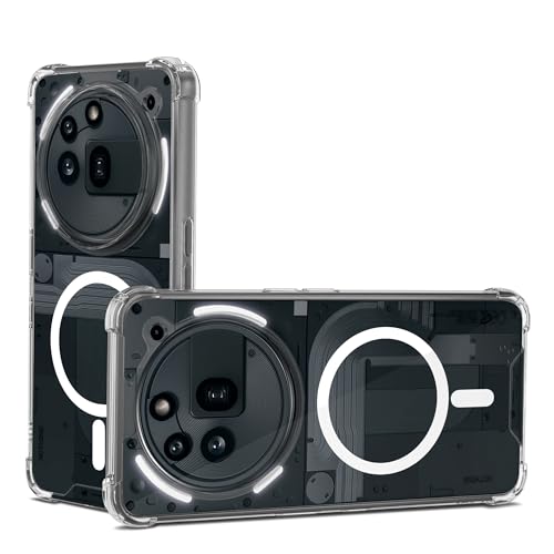 Image of DailyObjects Clear Magnetic Phone Case Cover Compatible with Nothing Phone (3a) Pro | Wireless Charging Slim Back Cover | 2 Layer Edge Protection & Shockproof