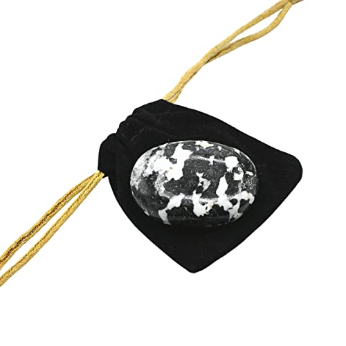 Image of Amazing Gemstone Black and White Tourmaline Crystals and Healing Stones - Large Palm Stone Crystals Piedra - Crystal for Good Luck, Positive Energy, Meditation - Unique Stocking Stuffers, Gifts Women