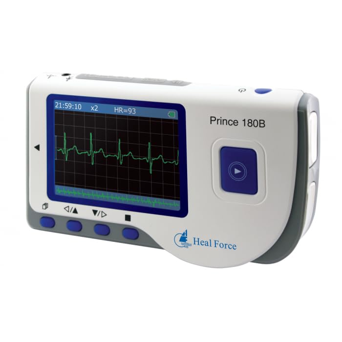 Heal Force Prince 180B Portable ECG Monitor Continuous Measuring with 3-Lead ECG Cable and Electrodes-picture-33