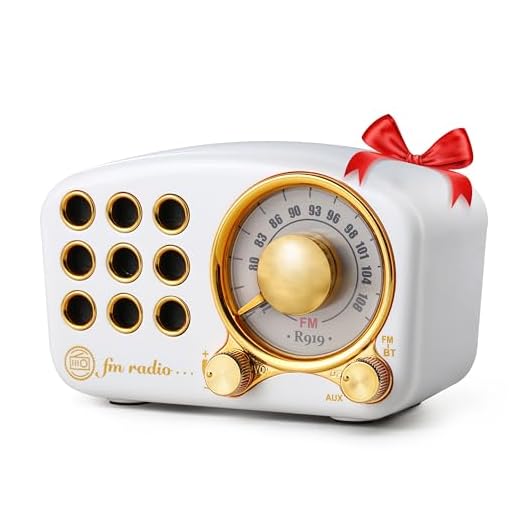 Retro Bluetooth Speaker FM Vintage Radio with Loud Volume, Strong Bass Enhancement, Bluetooth 4.2 Wireless Connection, TF Card & MP3 Player