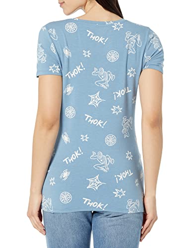 Image of Amazon Essentials Disney | Marvel | Star Wars | Princess Women's Classic-Fit Short-Sleeve V-Neck T-Shirt, Multipacks