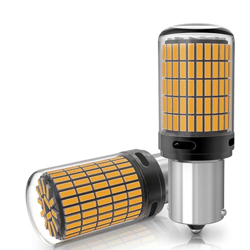 Tupolife 1156 LED Glühlampe 12V 21W Birne Superhelle Warmweiß 3000K Singlekontakt Wasserdichte Scheinwerferabdeckung Mit Versiegeltem Glas 2er-Pack