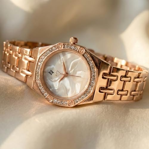 Image of AMERICANVIBER Rose Gold Women Watches | Girl Watch | Watch for Women | Diamond Studed | Premium Design | Trendy Fashionable | Under 499