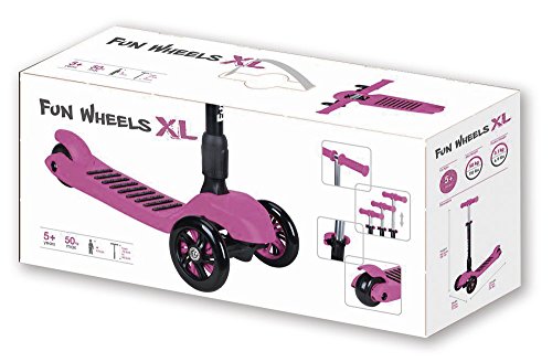 hj JH de Products 40053  Fun Wheel Kick Board, 5  8 años, XL, Color Rosa