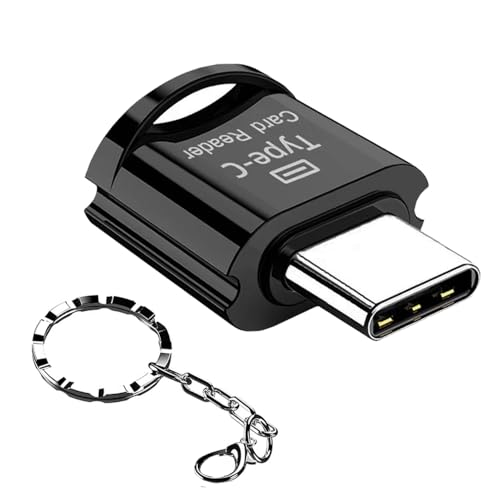 Lector de Tarjetas Micro SD/TF Tipo C, Lector de Tarjetas de Memoria USB C a Micro SD SDHC SDXC, Lector de Tarjetas Tipo C, Compatible con iPhone 15, Windows Lixus, Samsung Galaxy, MacBook