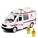 Ambulance Toy Car & 2 Toy Figures with Light & Siren Sound Effects - Friction Powered Wheels & LED Lights - Heavy Duty Plastic Rescue Vehicle Toy for Kids & Children by Toy To Enjoy